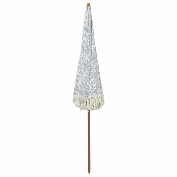 Grote foto vidaxl parasol grijs en wit 205 x 209 cm staal tuin en terras overige tuin en terras