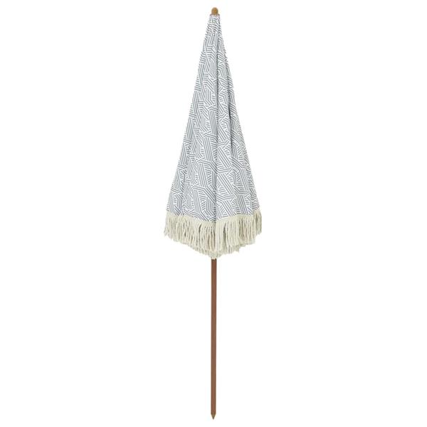 Grote foto vidaxl parasol grijs en wit 160 x 195 cm staal tuin en terras overige tuin en terras