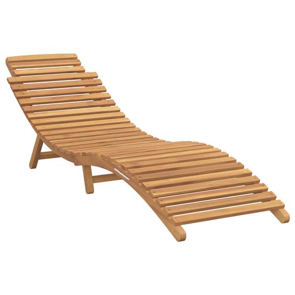 Grote foto vidaxl ligstoel bruin 184 x 55 x 59 cm massief teakhout tuin en terras tuinmeubelen