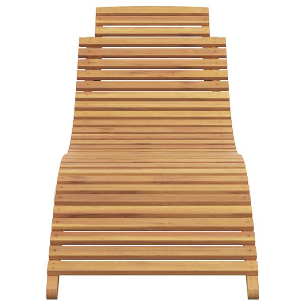 Grote foto vidaxl ligstoel bruin 184 x 55 x 59 cm massief teakhout tuin en terras tuinmeubelen