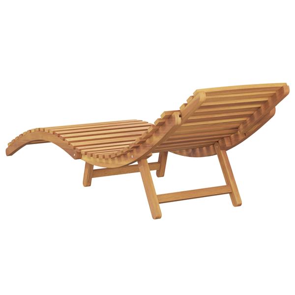 Grote foto vidaxl ligstoel bruin 184 x 55 x 59 cm massief teakhout tuin en terras tuinmeubelen