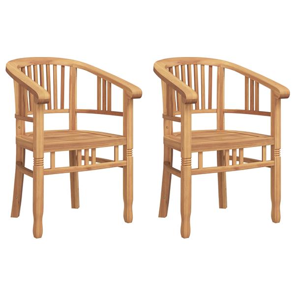Grote foto vidaxl tuinstoelen 2 pcs bruin 63 x 58 x 89 cm massief teakhout tuin en terras tuinmeubelen
