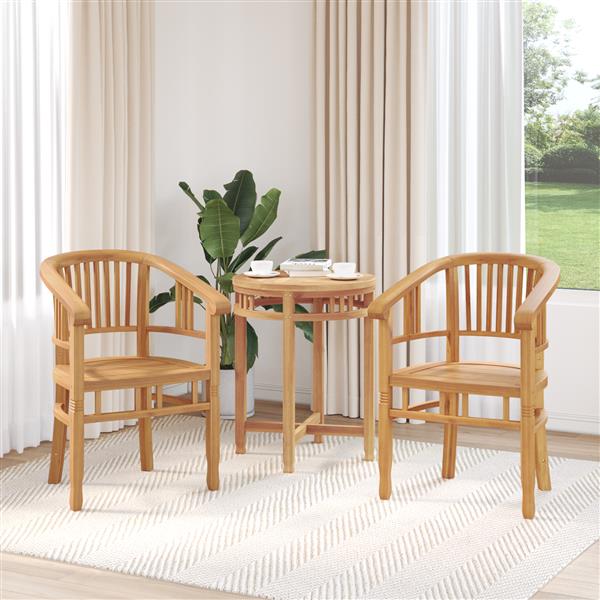 Grote foto vidaxl tuinstoelen 2 pcs bruin 63 x 58 x 89 cm massief teakhout tuin en terras tuinmeubelen