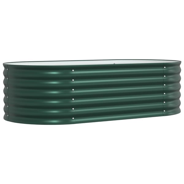 Grote foto vidaxl verhoogde plantenbak groen 160 x 80 x 44 cm staal tuin en terras overige tuin en terras