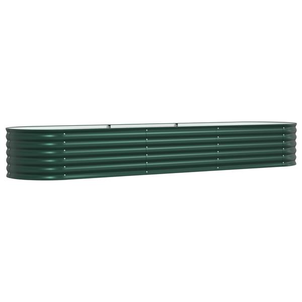 Grote foto vidaxl verhoogde plantenbak groen 320 x 80 x 44 cm staal tuin en terras overige tuin en terras