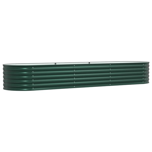 Grote foto vidaxl verhoogde plantenbak groen 320 x 80 x 44 cm staal tuin en terras overige tuin en terras