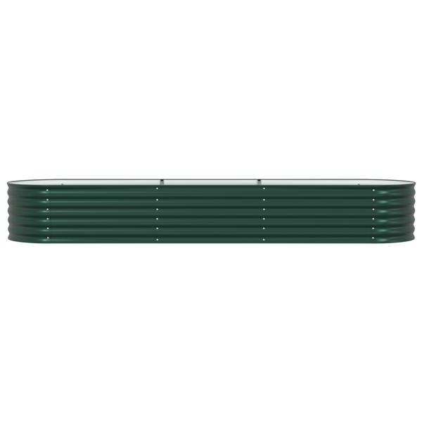 Grote foto vidaxl verhoogde plantenbak groen 320 x 80 x 44 cm staal tuin en terras overige tuin en terras