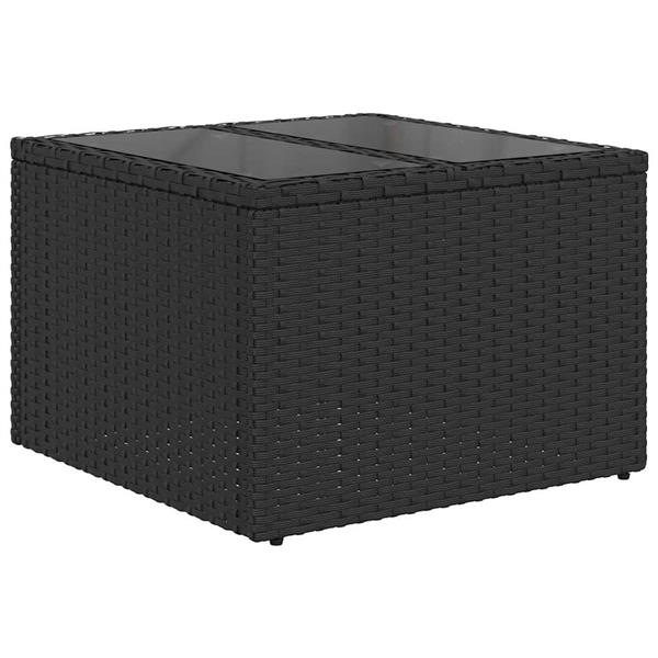 Grote foto vidaxl tuin sofa set met kussen 6 pcs zwart poly riet tuin en terras tuinmeubelen