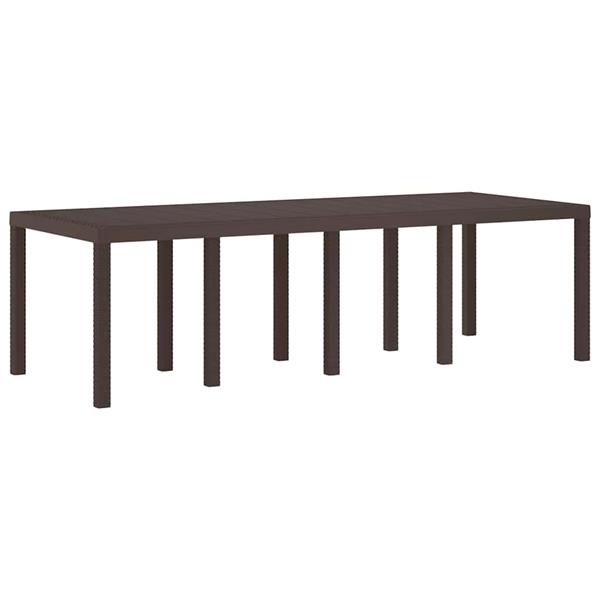 Grote foto vidaxl tuin eetset 9 pcs bruin polt riet tuin en terras tuinmeubelen