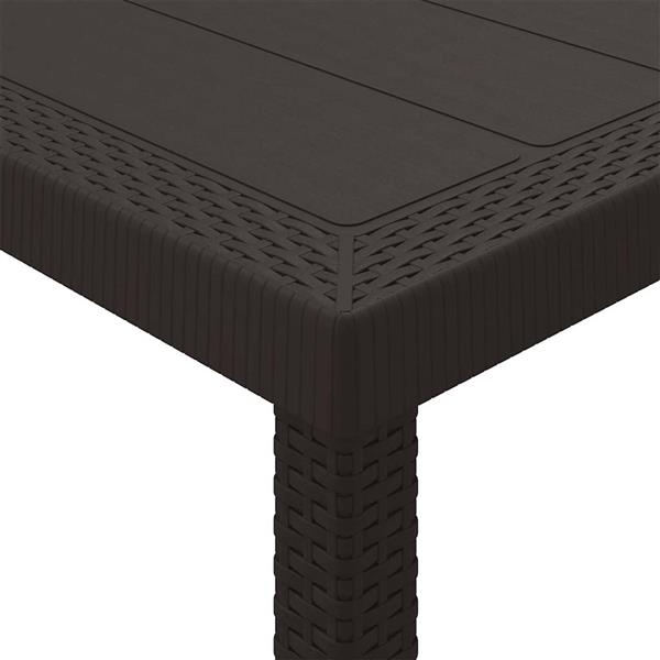 Grote foto vidaxl tuin eetset 9 pcs bruin polt riet tuin en terras tuinmeubelen