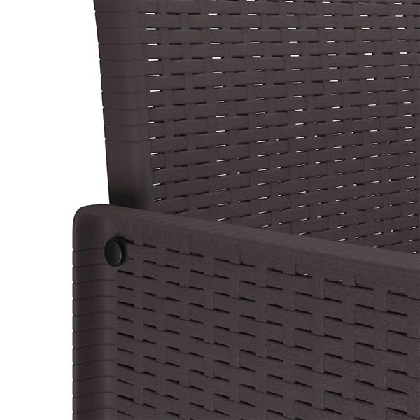 Grote foto vidaxl tuin eetset 9 pcs bruin polt riet tuin en terras tuinmeubelen