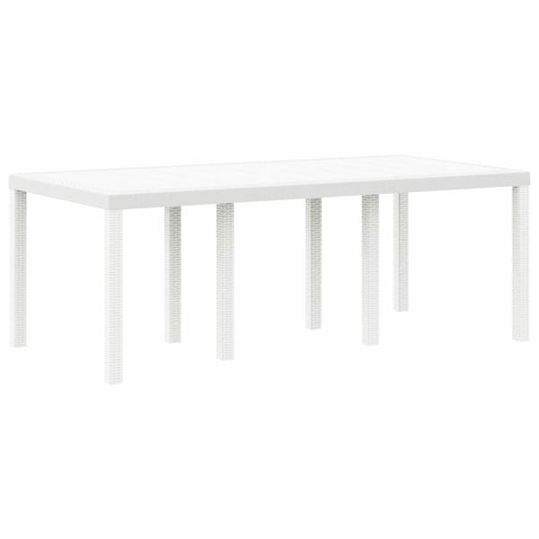 Grote foto vidaxl tuin eetset 9 pcs wit polt riet tuin en terras tuinmeubelen