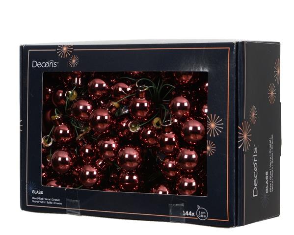 Grote foto balletjes op draad 2 cm maroon glans doos 144 stuks kerstballen verzamelen overige verzamelingen
