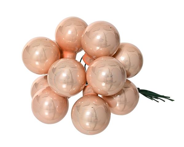 Grote foto balletjes op draad 2 cm peach pearl glans doos 144 stuks kerstballen verzamelen overige verzamelingen