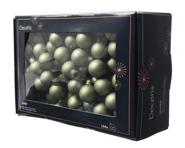 Grote foto balletjes op draad 2 cm rozemarijn mat doos 144 stuks kerstballen verzamelen overige verzamelingen