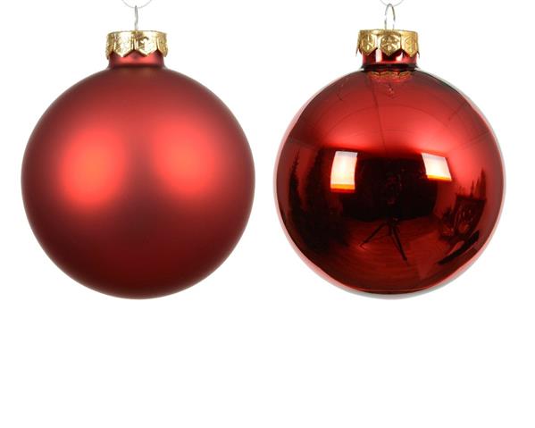 Grote foto kerstballen glas kerstrood 8 cm set van 6 verzamelen overige verzamelingen