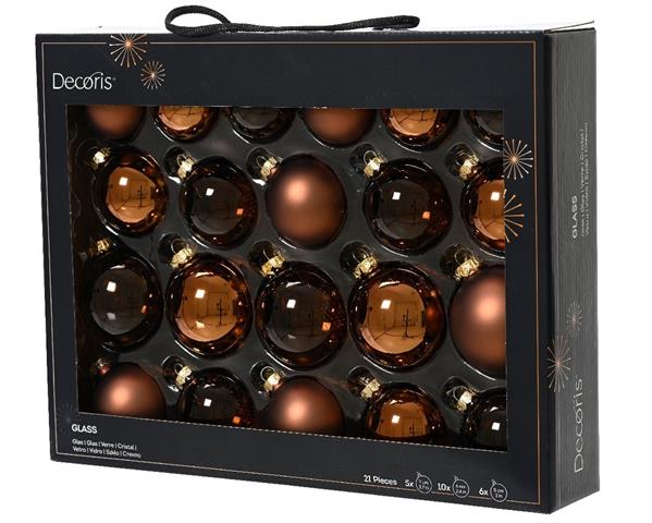 Grote foto kerstballen glas espresso 7 cm set van 21 verzamelen overige verzamelingen