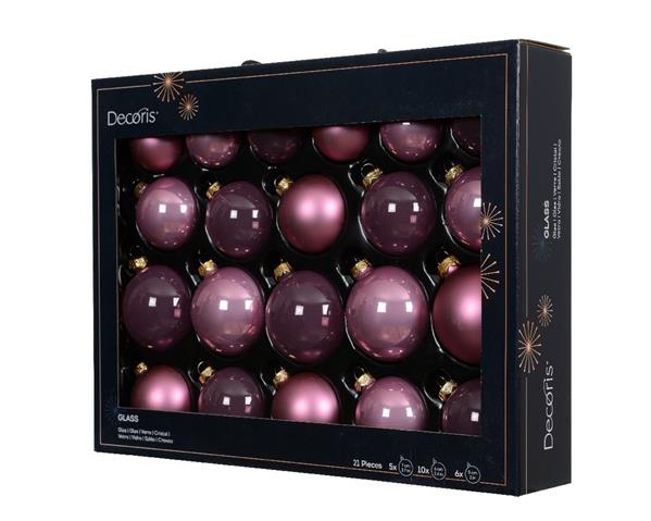 Grote foto kerstballen glas vintage roze 7 cm set van 21 verzamelen overige verzamelingen
