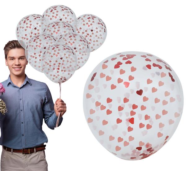Grote foto zak van 10 ballonnen met hartjes confetti verzamelen overige verzamelingen