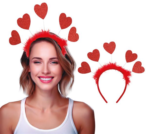 Grote foto haarband hartjes rood verzamelen overige verzamelingen