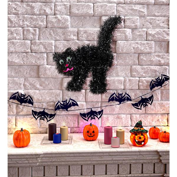 Grote foto halloween hangdecoratie zwarte kat 36cm verzamelen overige verzamelingen