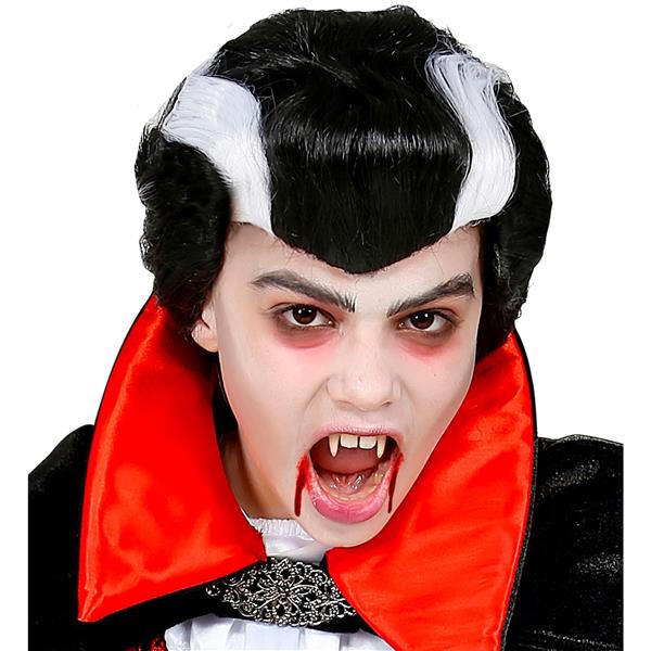 Grote foto halloween pruik zwart wit vampier verzamelen overige verzamelingen