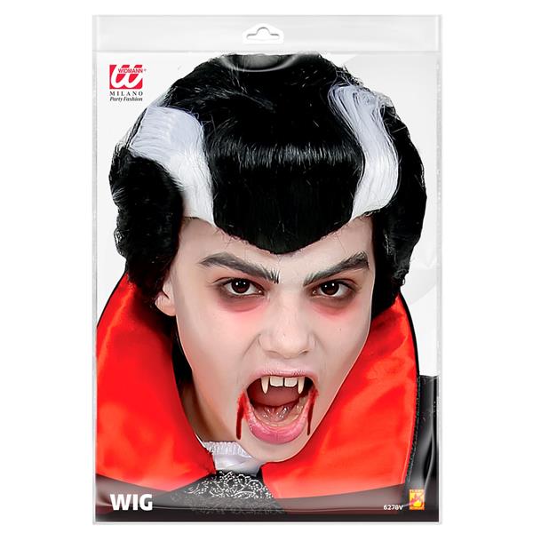 Grote foto halloween pruik zwart wit vampier verzamelen overige verzamelingen