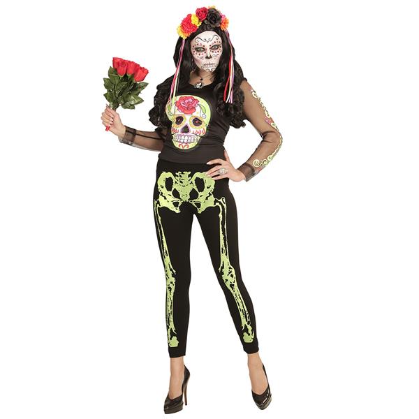Grote foto halloween legging neon groen skelet verzamelen overige verzamelingen