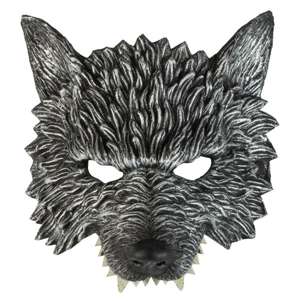 Grote foto halloween masker grijs wolf verzamelen overige verzamelingen