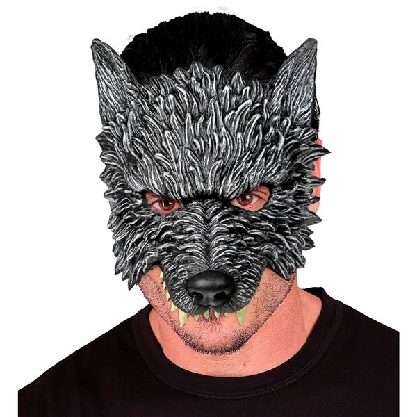Grote foto halloween masker grijs wolf verzamelen overige verzamelingen