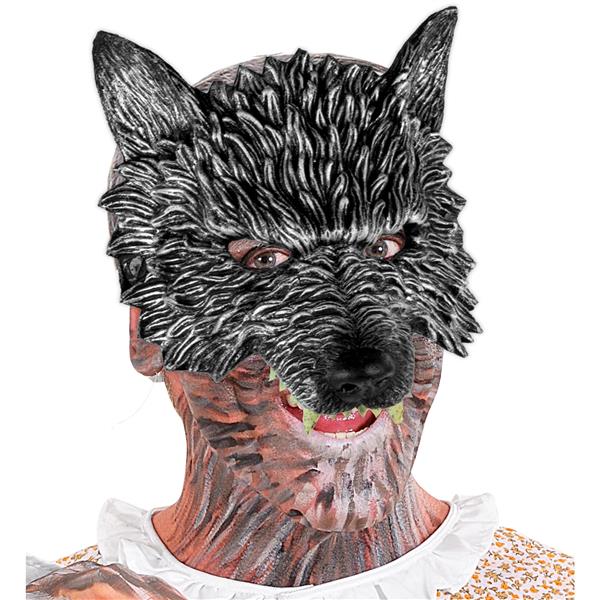 Grote foto halloween masker grijs wolf verzamelen overige verzamelingen