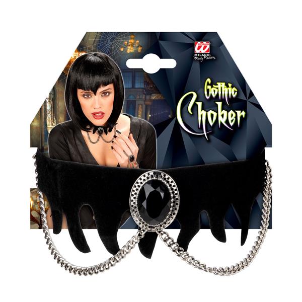 Grote foto halloween ketting fluweel met edelsteen verzamelen overige verzamelingen