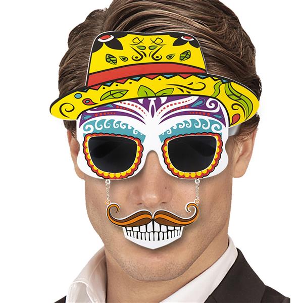 Grote foto dia de los muertos bril gekleurd verzamelen overige verzamelingen