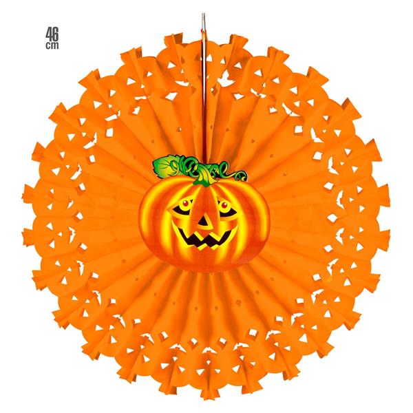 Grote foto halloween waaier oranje pompoen 50cm verzamelen overige verzamelingen