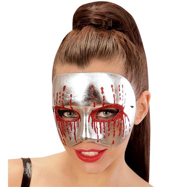 Grote foto halloween masker zilver psychopaat verzamelen overige verzamelingen