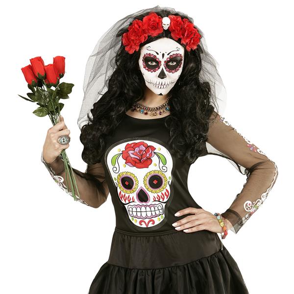 Grote foto halloween haarband zwart rood sluier verzamelen overige verzamelingen