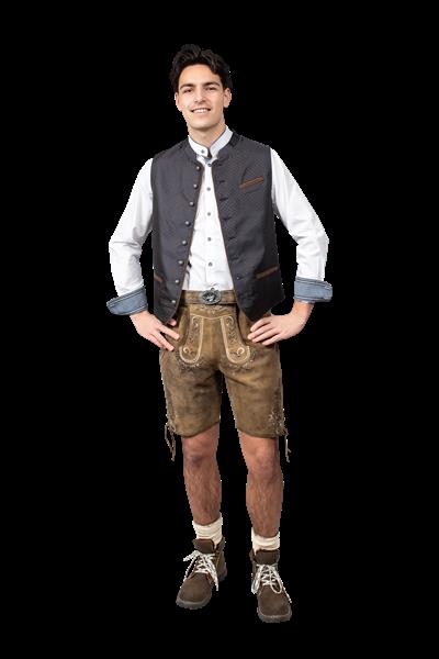 Grote foto oktoberfest vest blauw trachtenweste jaquard verzamelen overige verzamelingen
