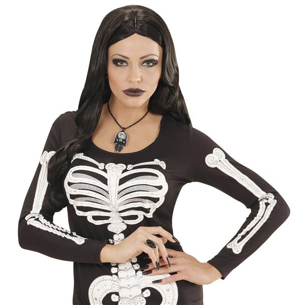 Grote foto halloween ketting schedel met edelsteen verzamelen overige verzamelingen