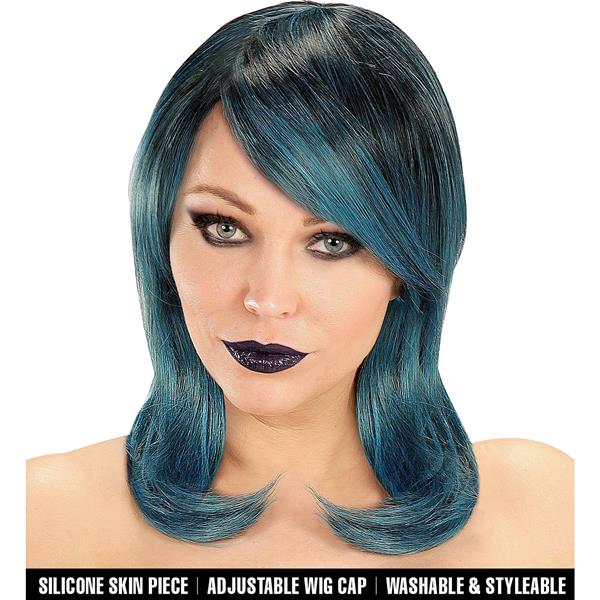 Grote foto halloween pruik blauw bob verzamelen overige verzamelingen