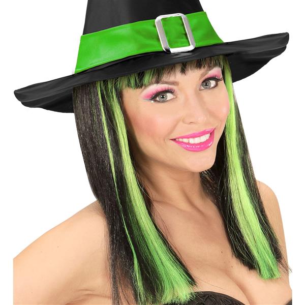 Grote foto halloween pruik zwart groen strepen verzamelen overige verzamelingen