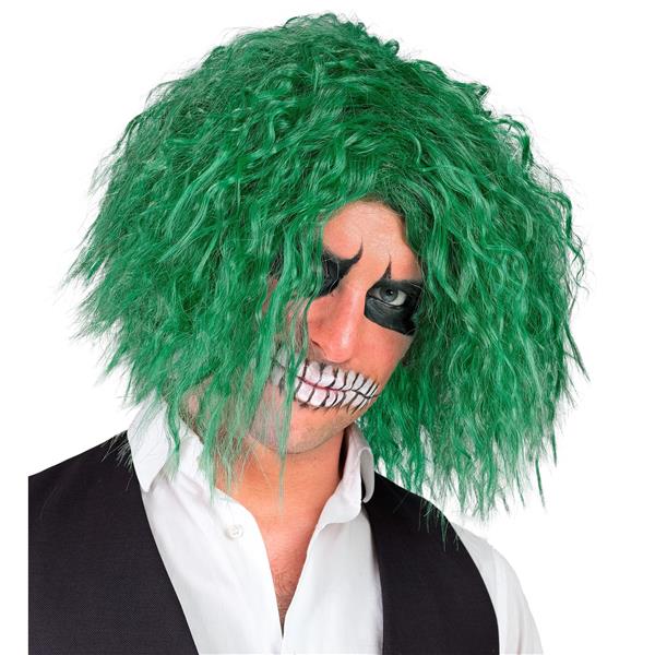 Grote foto halloween pruik groen clown krullen verzamelen overige verzamelingen