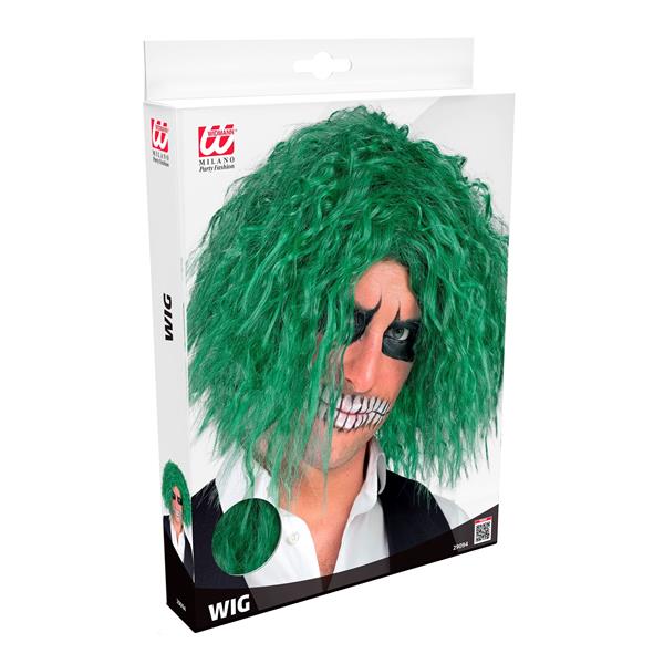 Grote foto halloween pruik groen clown krullen verzamelen overige verzamelingen
