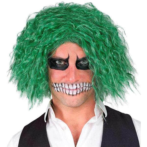 Grote foto halloween pruik groen clown krullen verzamelen overige verzamelingen