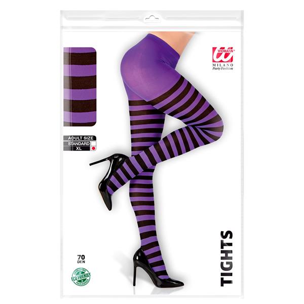 Grote foto halloween panty zwart paars gestreept verzamelen overige verzamelingen