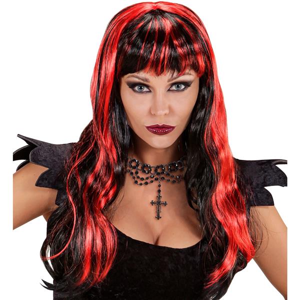 Grote foto halloween pruik rood zwart verzamelen overige verzamelingen