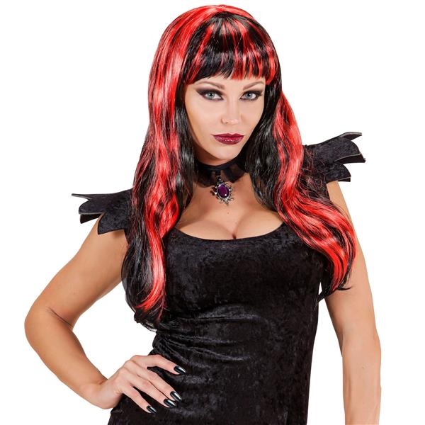 Grote foto halloween pruik rood zwart verzamelen overige verzamelingen