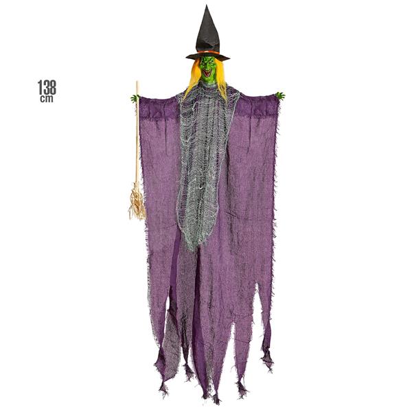 Grote foto halloween pop heks met bezem 1 38m verzamelen overige verzamelingen