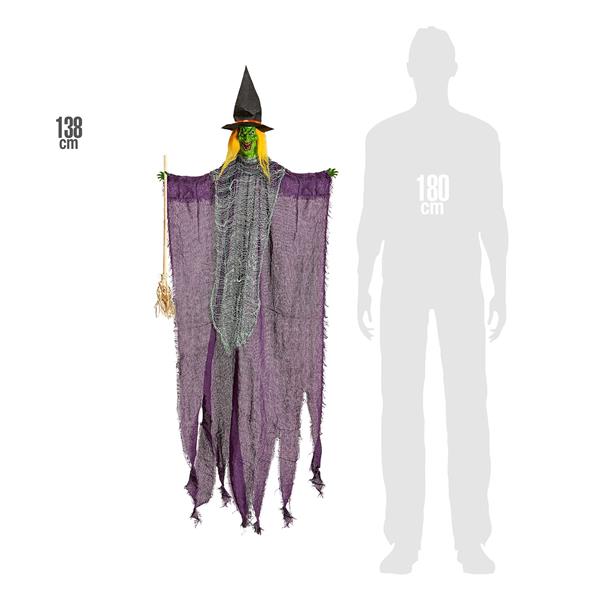 Grote foto halloween pop heks met bezem 1 38m verzamelen overige verzamelingen