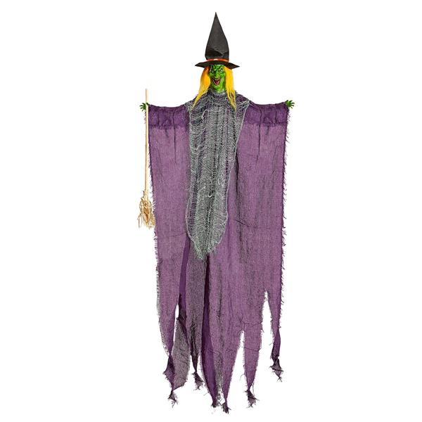 Grote foto halloween pop heks met bezem 1 38m verzamelen overige verzamelingen