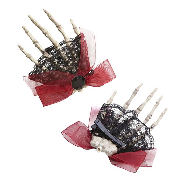 Grote foto halloween haarclip skelet hand verzamelen overige verzamelingen